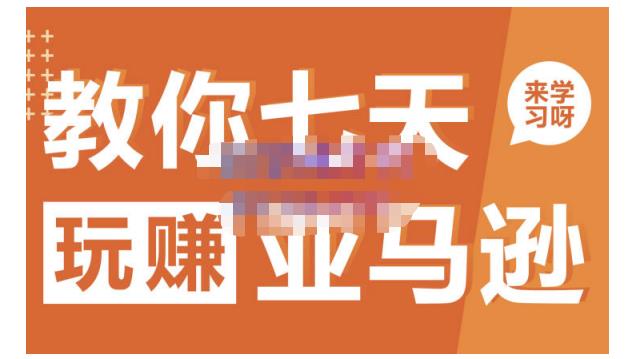 晟尧跨境·教你七天玩赚亚马逊，教你轻松玩赚亚马逊，适合小白学习-白马科技