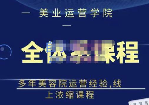 网红美容院全套营销落地课程，多年美容院运营经验，线上浓缩课程-白马科技