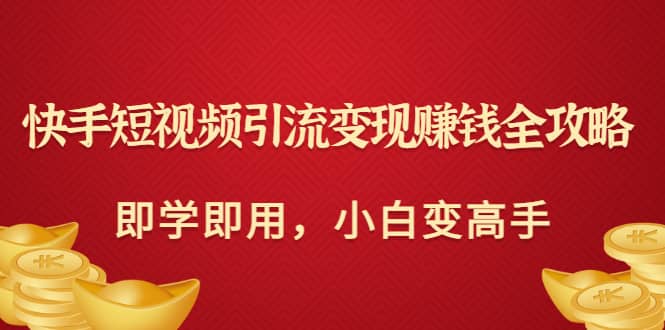 快手短视频引流变现赚钱全攻略：即学即用，小白变高手（价值980元）-知一项目网