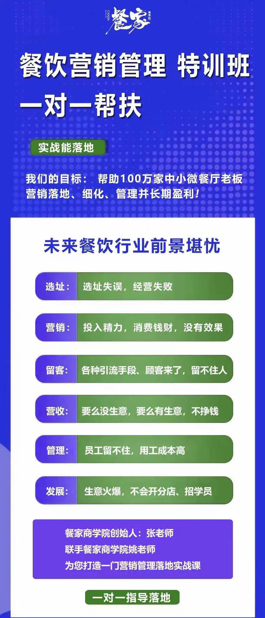 图片[1]-餐饮营销管理特训班：选址 营销 留客 营收 管理 发展-白马科技