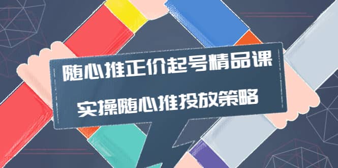 随心推正价起号精品课，实操随心推投放策略（5节课-价值298）-知一项目网