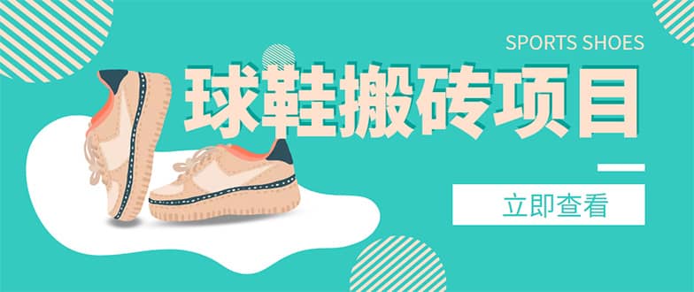 外面收费998的球鞋搬砖项目【详细教程 资源渠道】-知一项目网