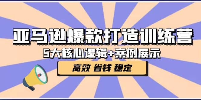 亚马逊爆款打造训练营：5大核心逻辑 案例展示 打造爆款链接 高效 省钱 稳定-知一项目网