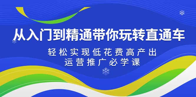 从入门到精通带你玩转直通车：轻松实现低花费高产出，35节运营推广必学课-知一项目网