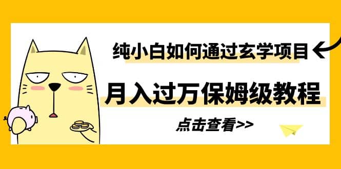 纯小白如何通过玄学项目月入过万保姆级教程-白马科技