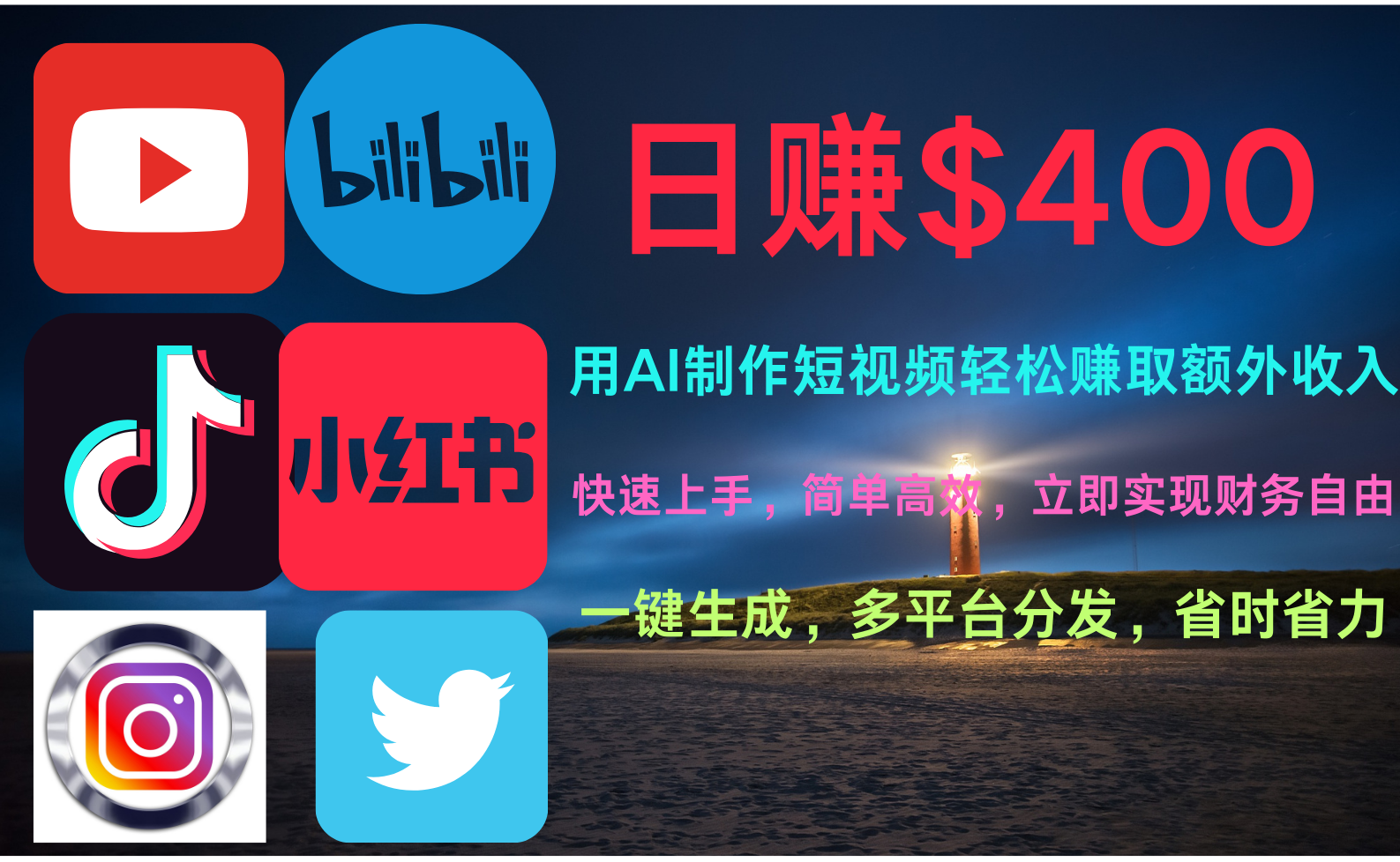 玩转全网视频平台，创造视频就能轻松赚取每天400美金-知一项目网