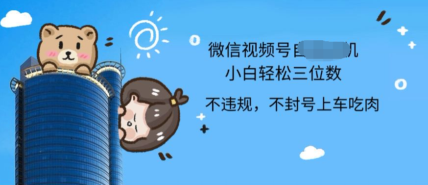 2024最新微信视频号挂机小白可上手，轻松日入三位数-知一项目网