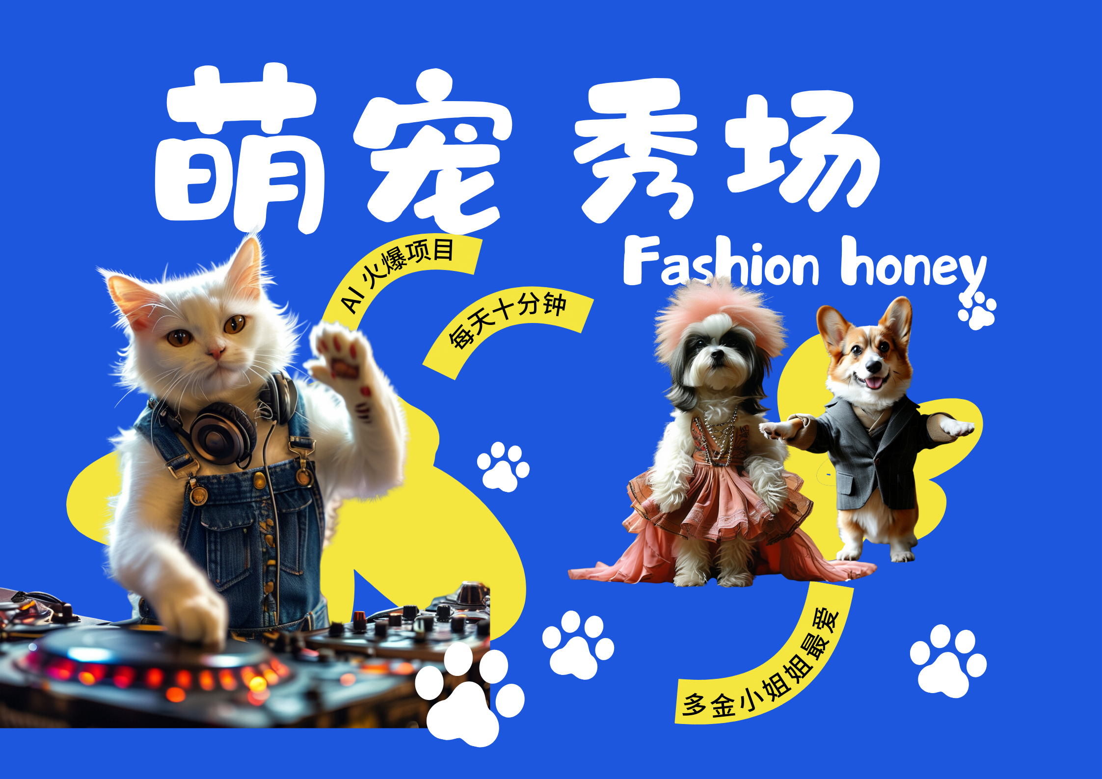 酷飒动物跳舞走秀  时尚喵FASHION汪 多金小姐姐最爱的 轻松月入破万-知一项目网