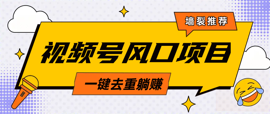 视频号风口蓝海项目，中老年人的流量密码，简单无脑，一键去重，轻松月入过万-知一项目网
