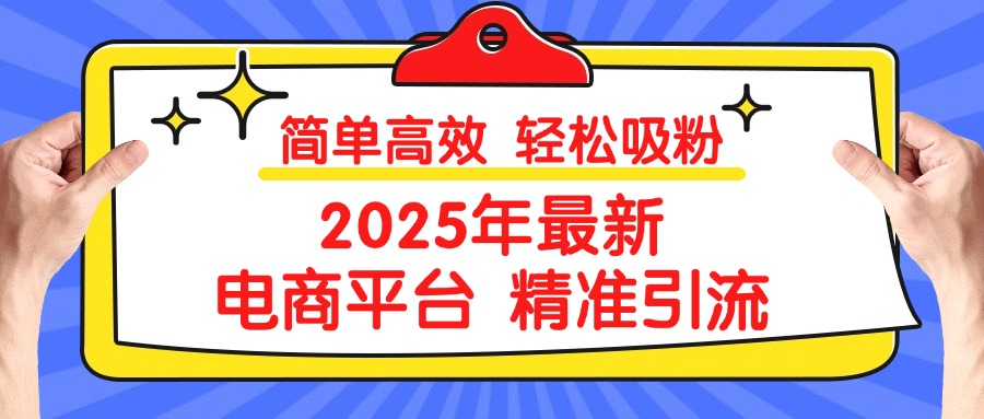2025年最新电商平台精准引流 简单高效 轻松吸粉-知一项目网