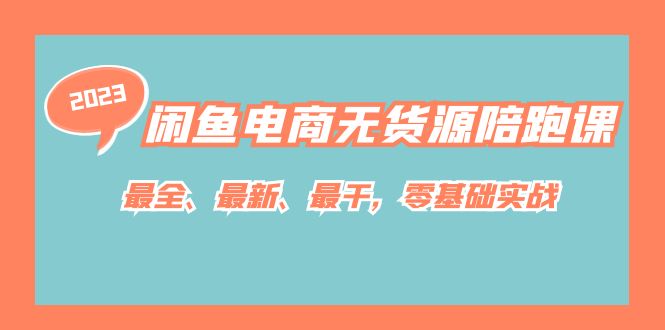 闲鱼电商无货源陪跑课，最全、最新、最干，零基础实战！-白马科技