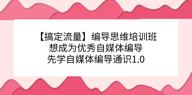 【搞定流量】编导思维培训班，想成为优秀自媒体编导先学自媒体编导通识1.0-白马科技