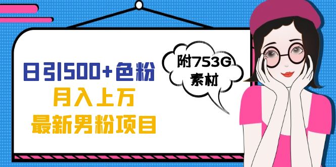 日引500 色粉轻松月入上万九月份最新男粉项目（附753G素材）-白马科技
