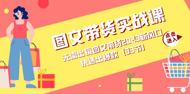 图文带货实战课：无需出镜图文带货2023新风口，快速出爆款（33节）-白马科技