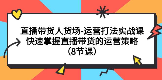 直播带货人货场-运营打法实战课：快速掌握直播带货的运营策略（8节课）-白马科技