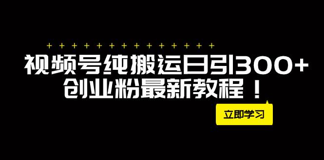 外面卖2580视频号纯搬运日引300 创业粉最新教程！-白马科技
