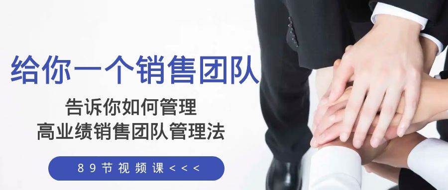 给你一个销售团队，告诉你如何管理，高业绩销售团队管理法（89节课）-白马科技