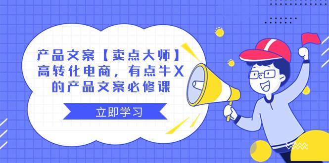 产品文案【卖点大师】高转化电商，有点牛X的 产品文案必修课-白马科技